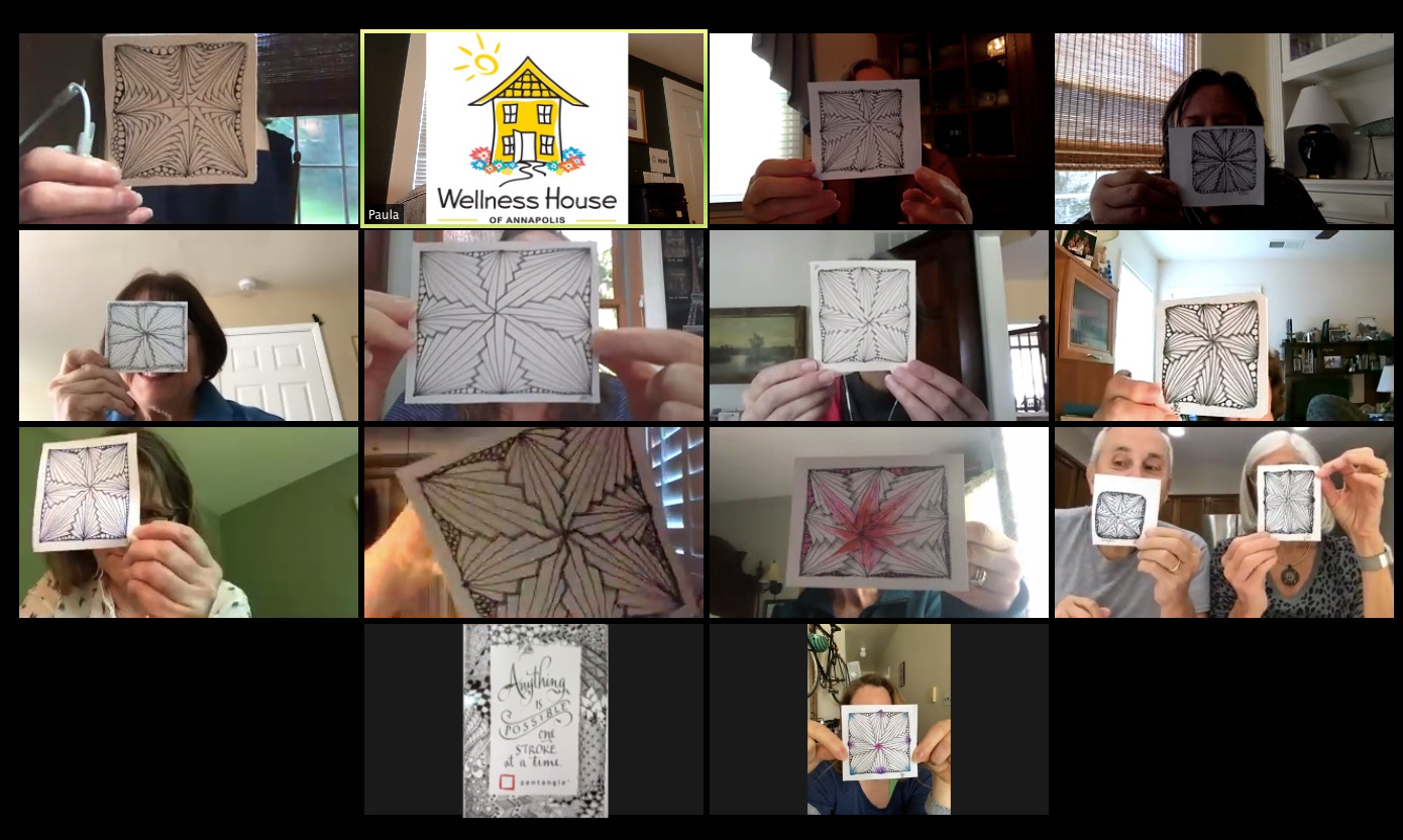 Drawings from our Zentangle® Meditative Art class